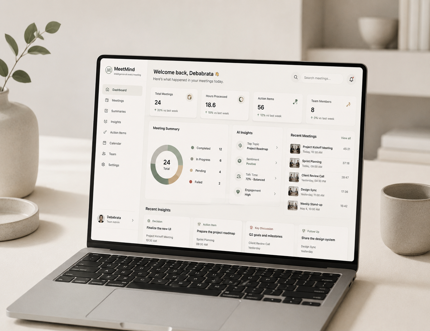 MeetMind platform screenshot